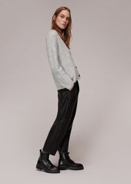 Easy Wool Mix Rib Cardigan