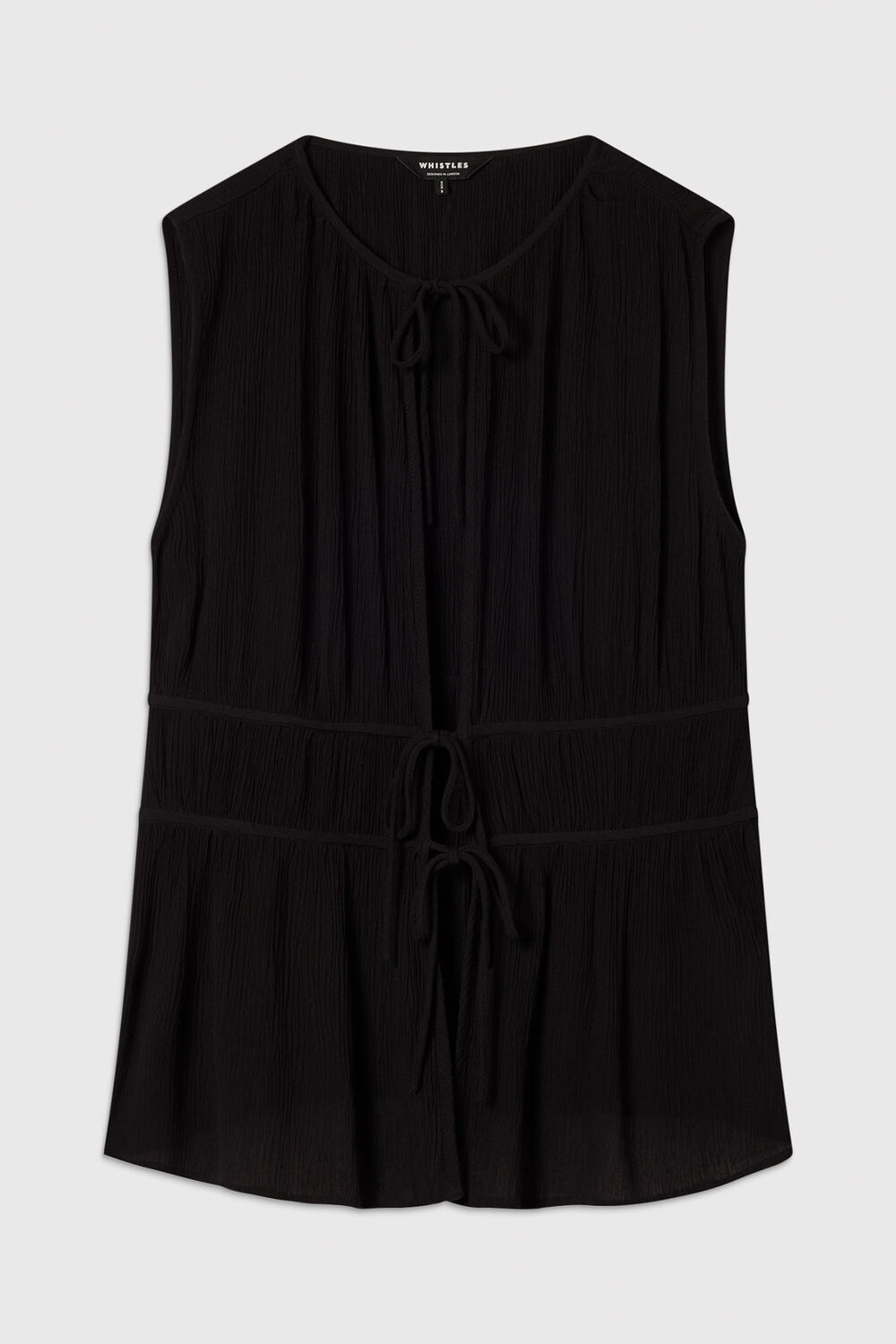 Black Tie Front Beach Top