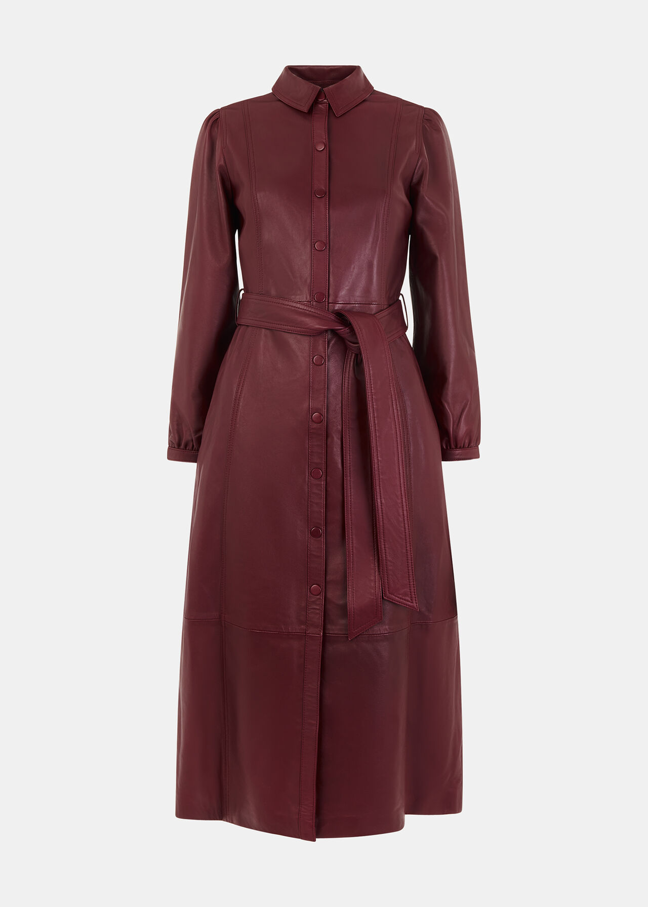 Phoebe Leather Shirt Dress