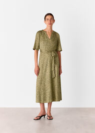 Leopard Viscose Midi Dress