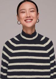Stripe Funnel Neck Jumper