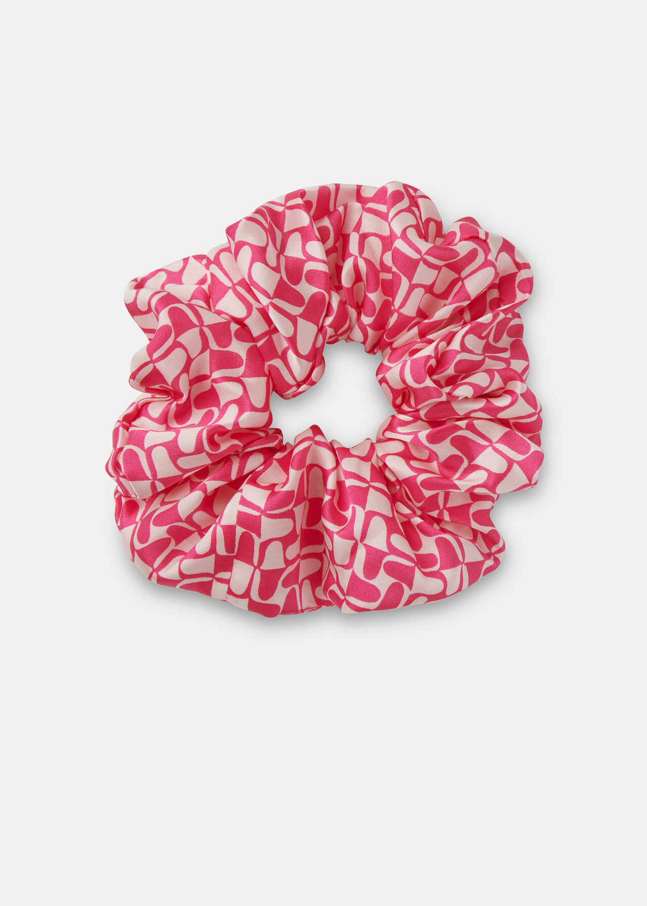 Pink/Multi Silk Mix Scrunchie | WHISTLES | Whistles UK