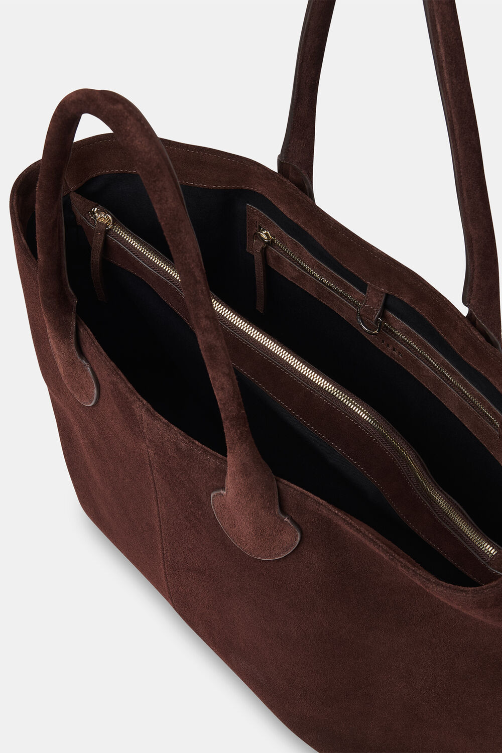 Chocolate Leandra Suede Tote Bag