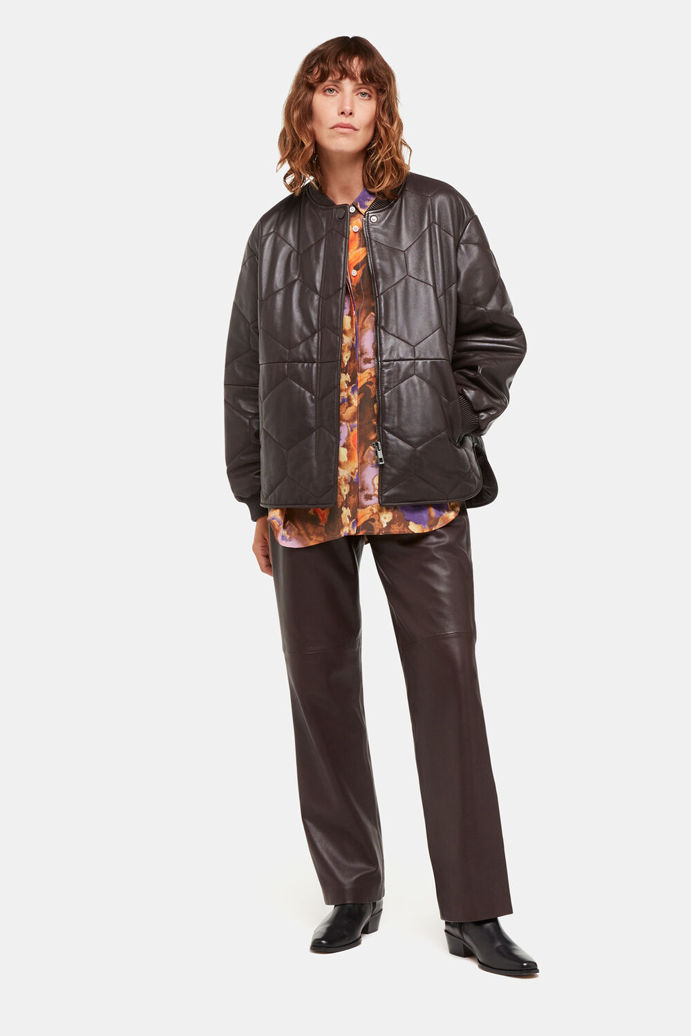 Sprayed Texture Silk Shirt