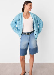 Cotton Pointelle Cardigan
