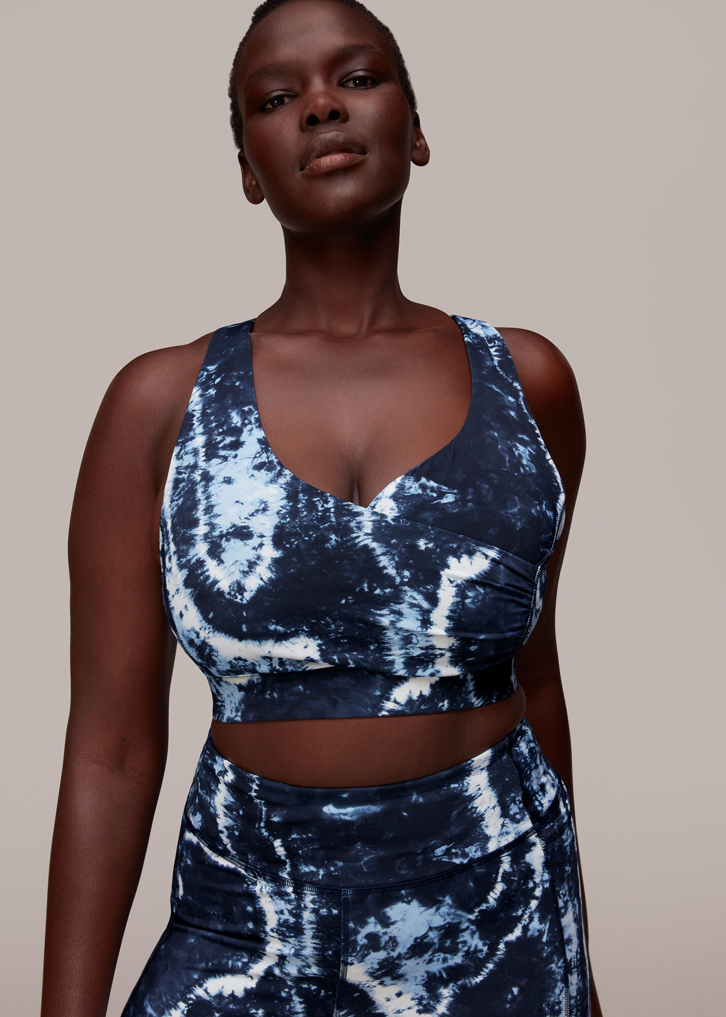 Blue Multi Tie Dye Sports Bra WHISTLES Whistles US