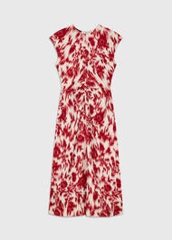 Blurred Floral Crepe Dress