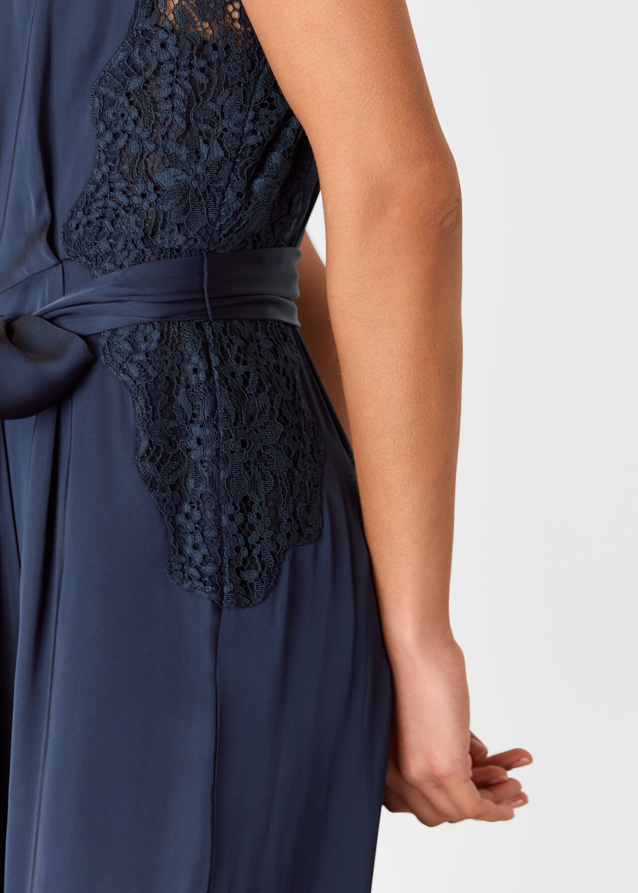 Satin Lace Occasion Jumpsuit