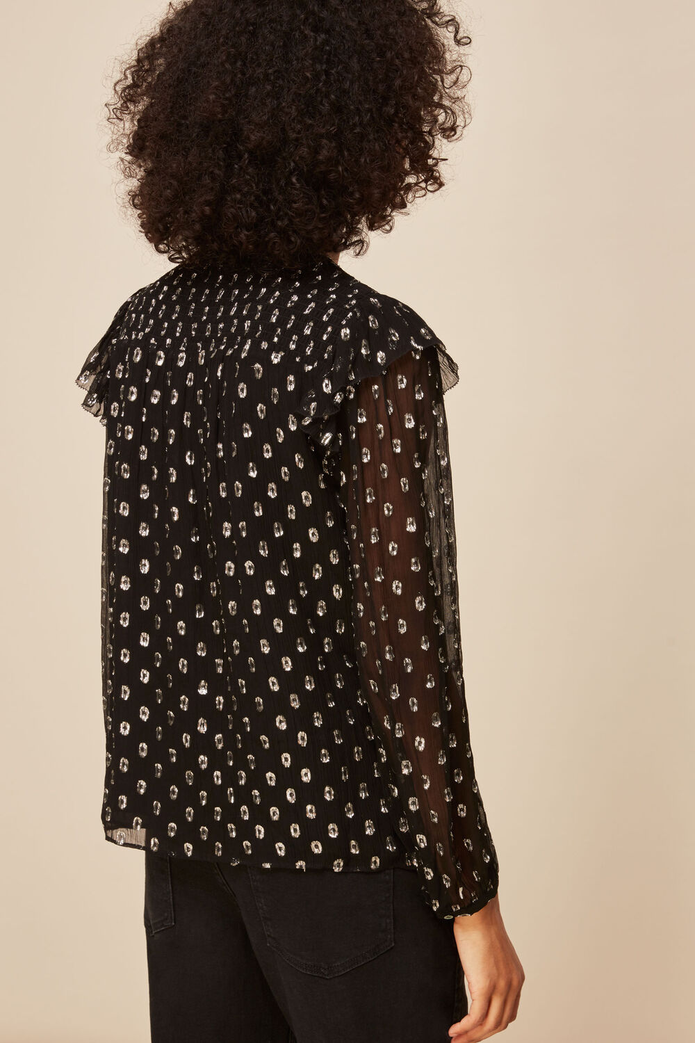 Metallic Dobby Sophia Top