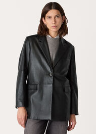 Stina Leather Blazer