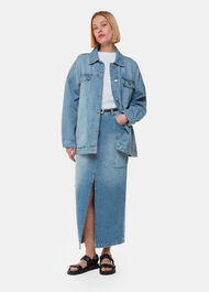 Cora Utility Denim Maxi Skirt