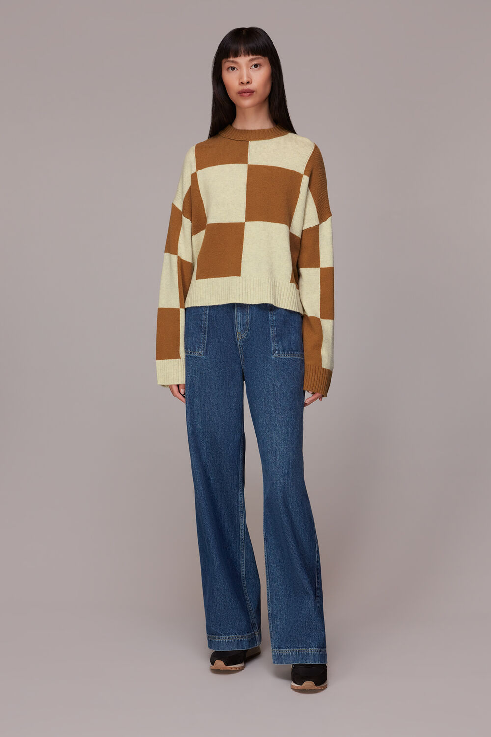 Check Wool Blend Jumper