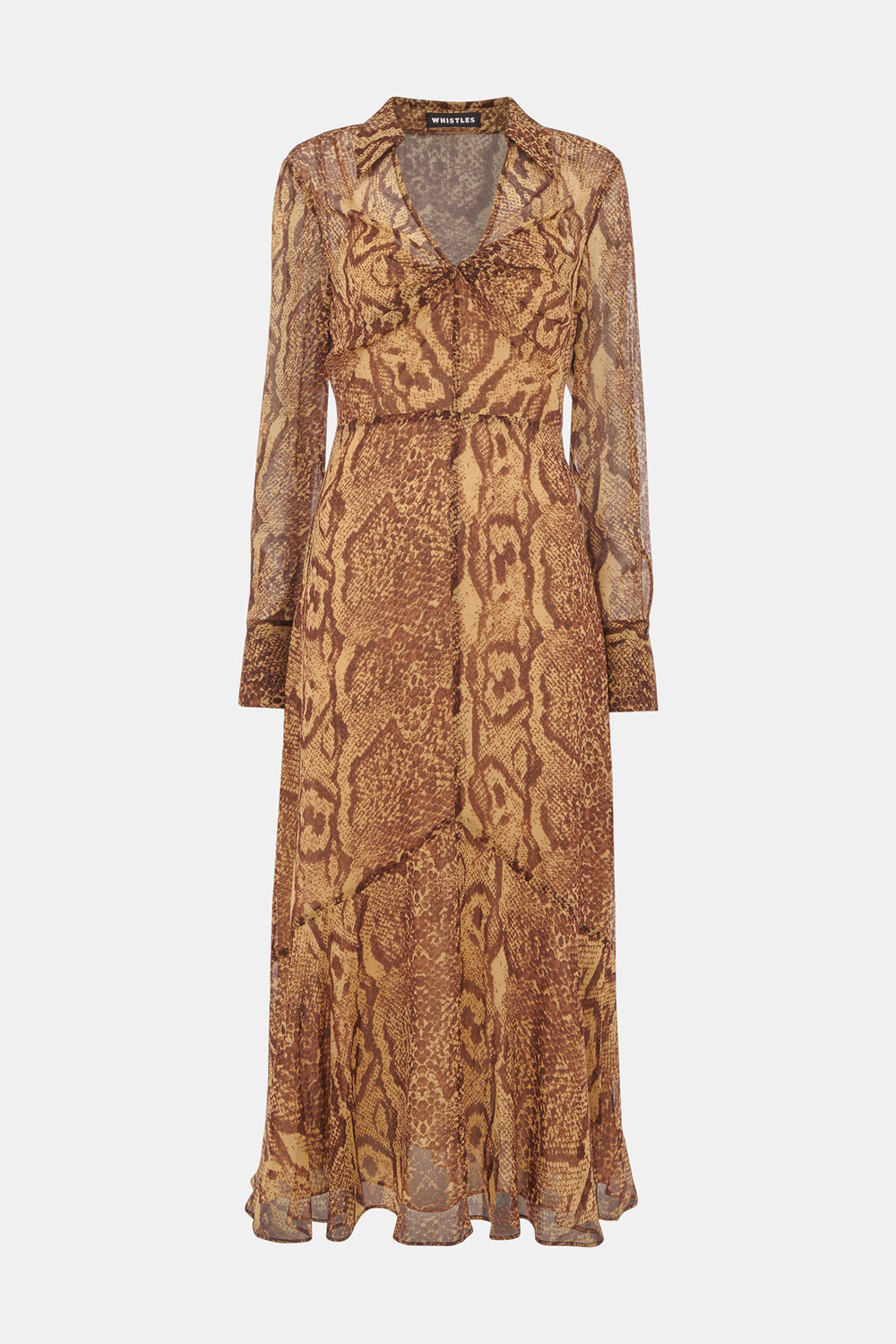 Serpent Print Midi Dress