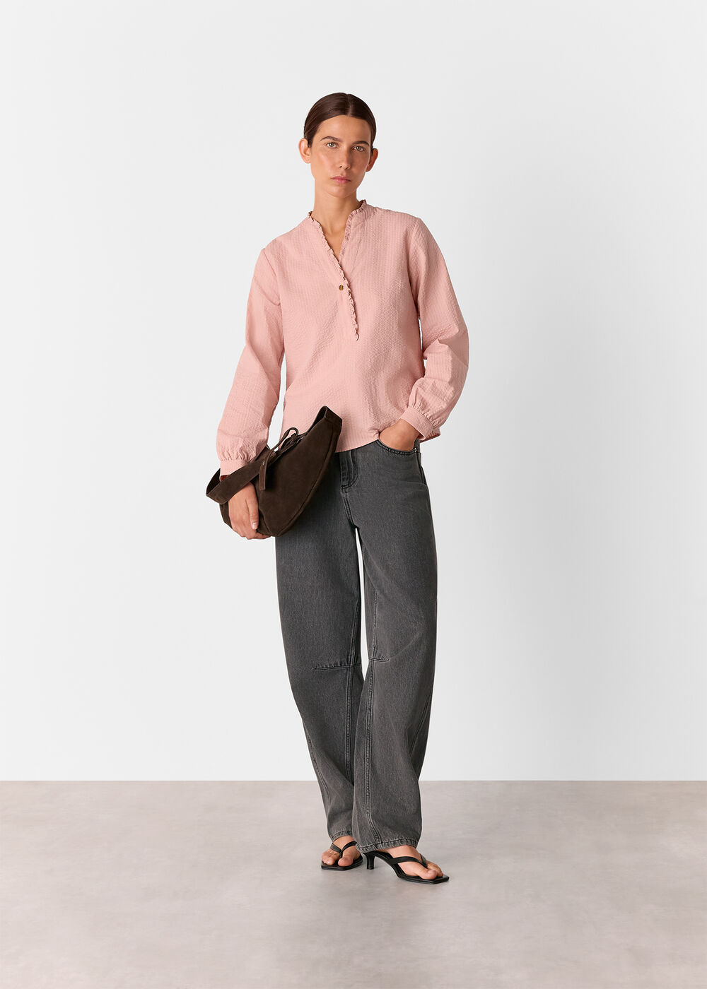 Textured Frill Shirt