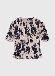 Shadow Floral Shirred Top