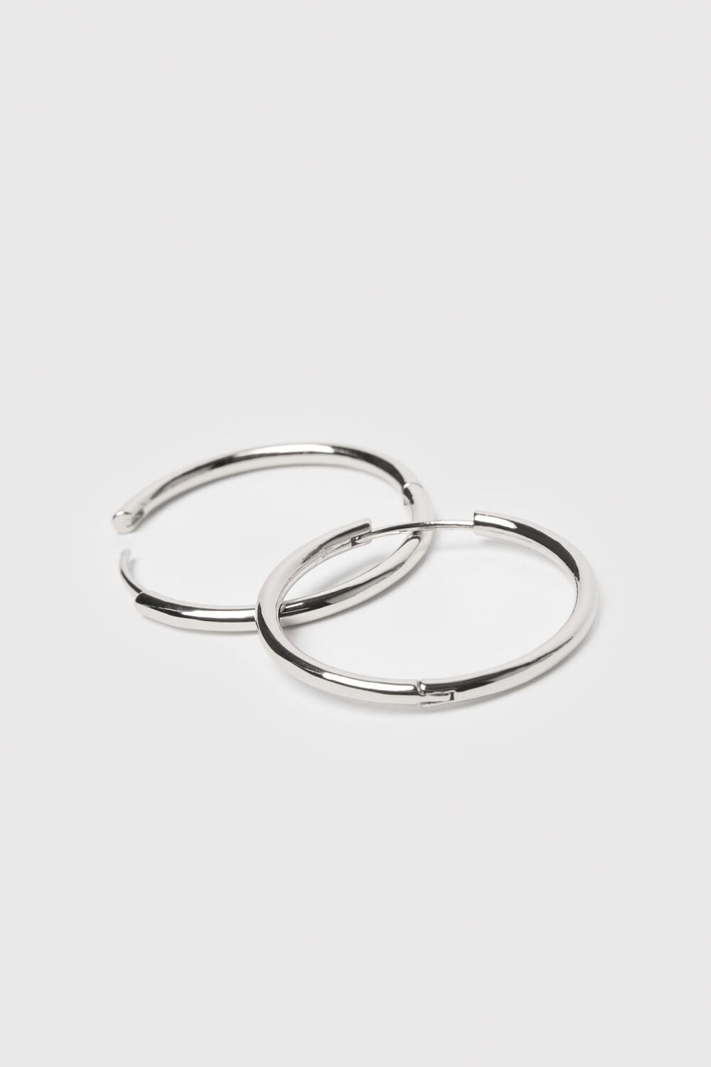 Silver Clean Hoop Earring