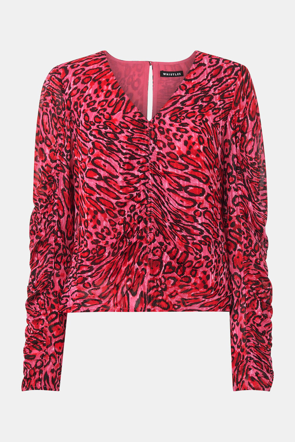 Waving Leopard Gathered Top
