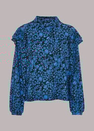 Boho Frill Shoulder Jersey Top