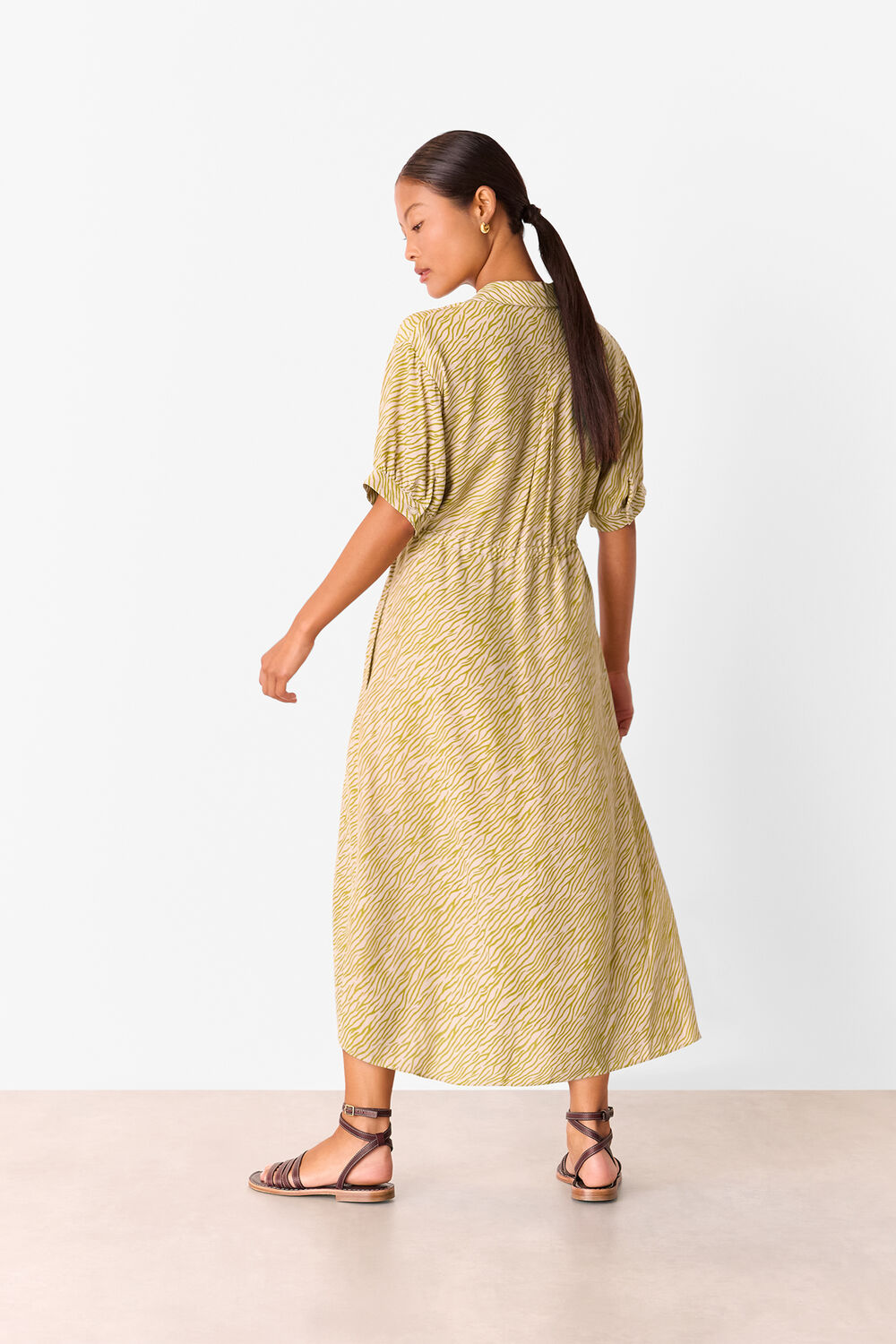 Petite Tiger Flame Midi Dress