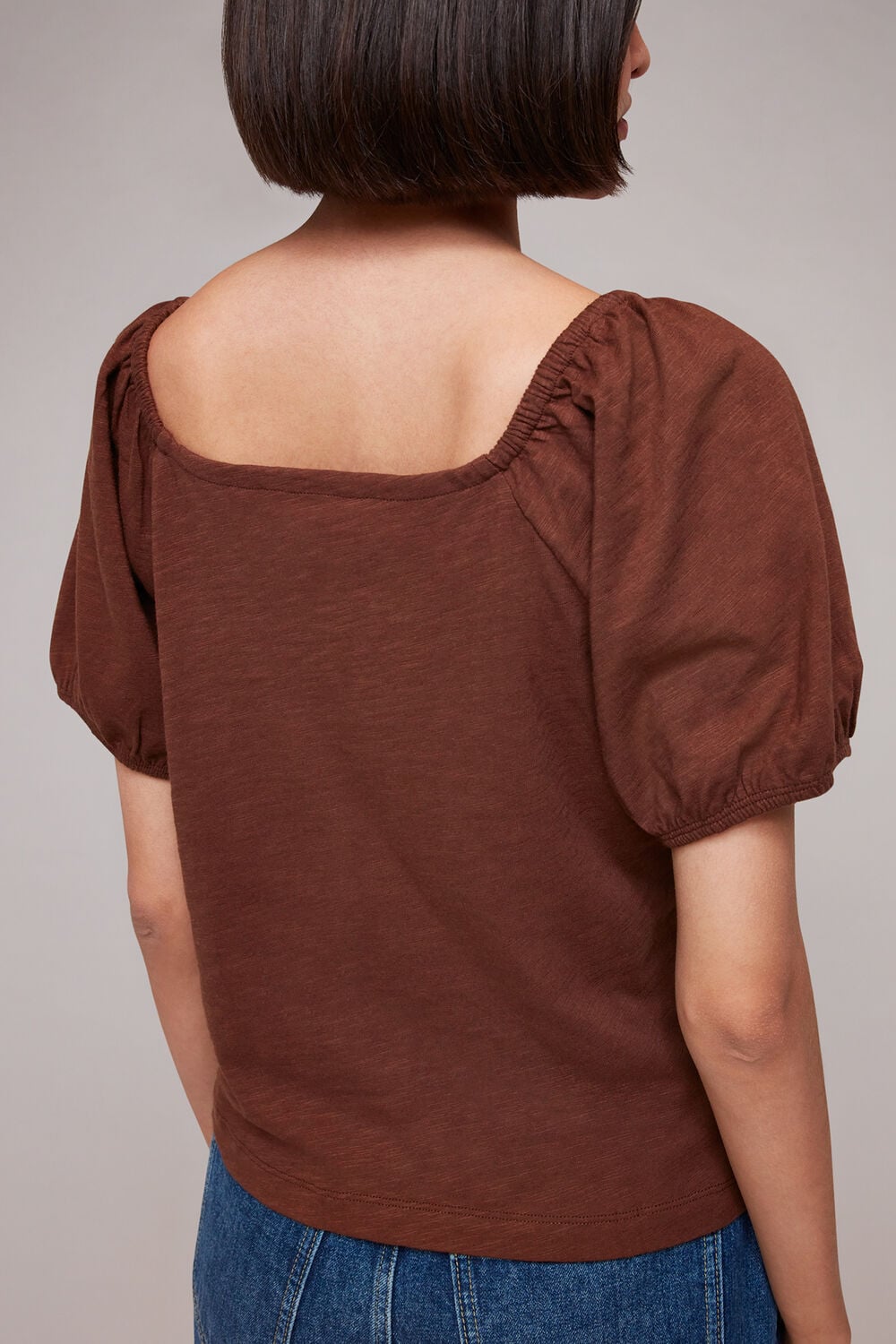Square Neck Puff Sleeve Top