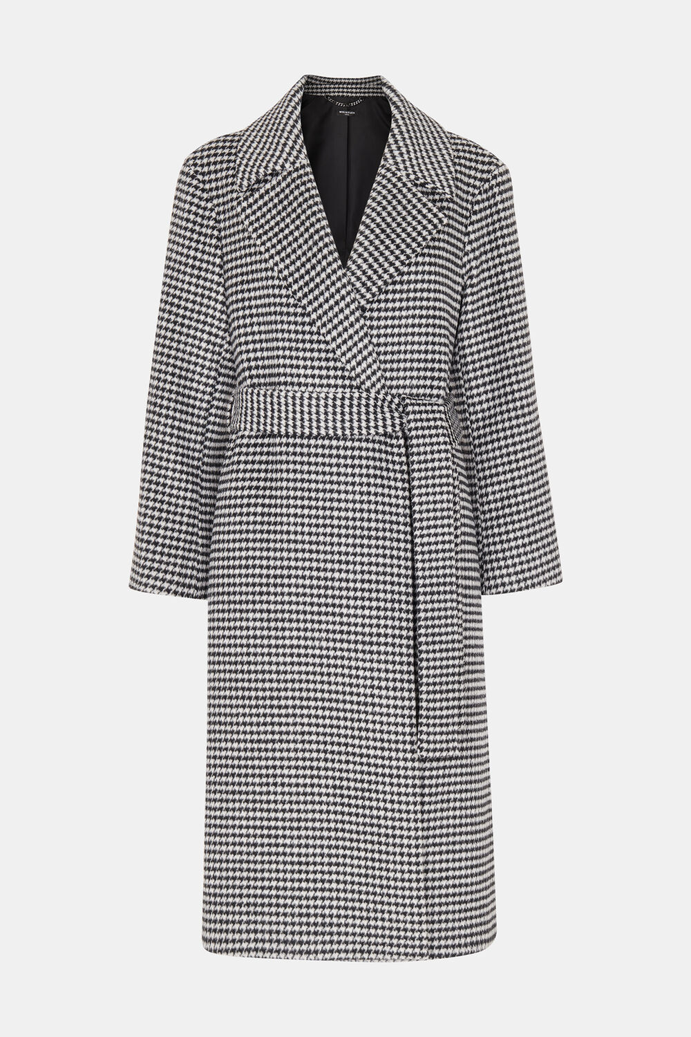 Petite Celia Houndstooth Wrap Coat