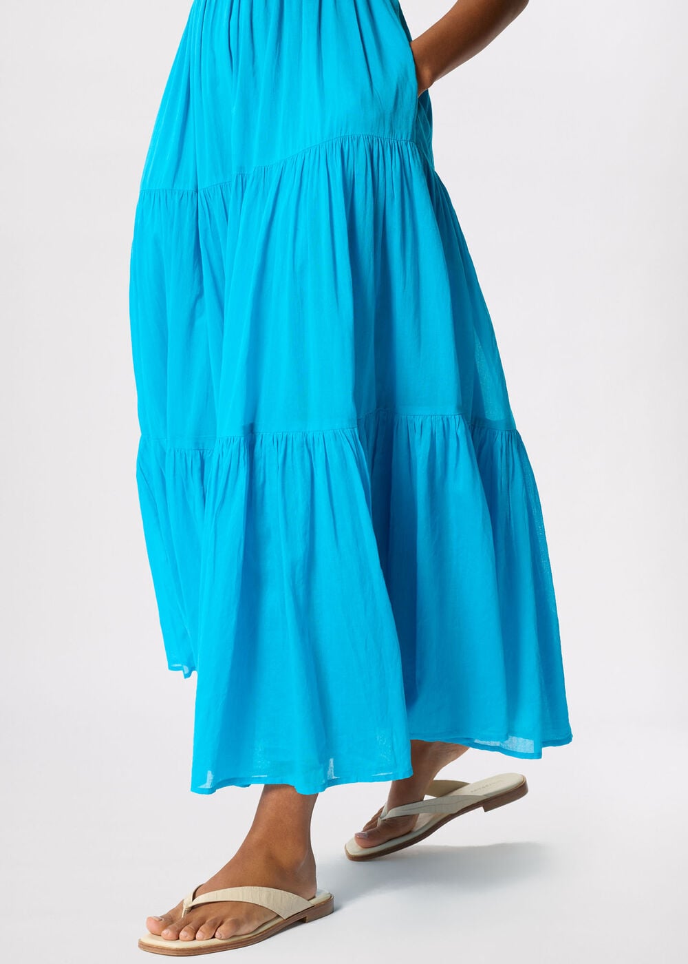Petite Cotton Maxi V Neck Sundress