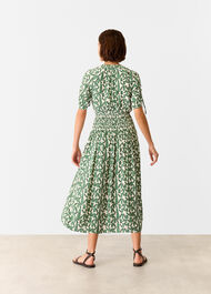 Abstract Squares Midi Dress