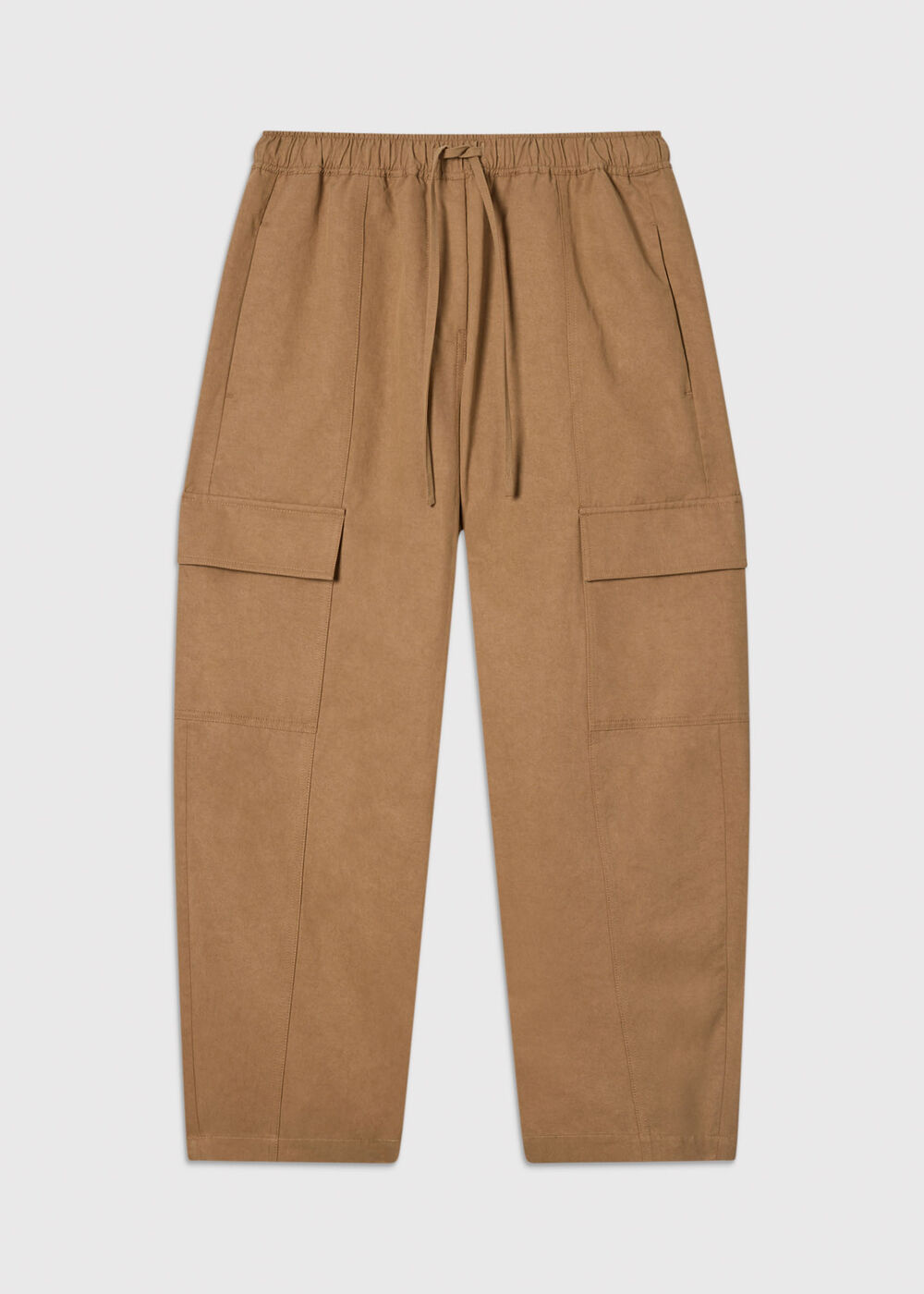 Petite Utility Cotton Barrel Trouser