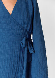 Alex Textured Wrap Midi Dress