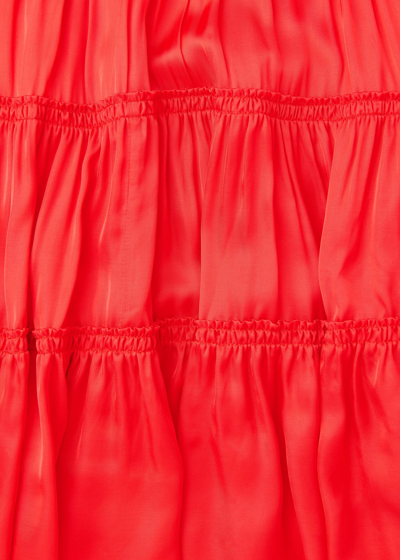 Satin Trapeze Mini Dress