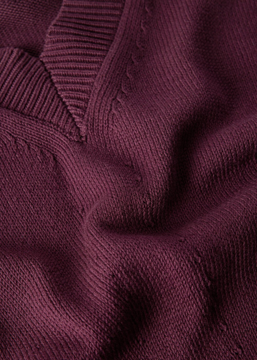 Cotton V Neck Relaxed Knit