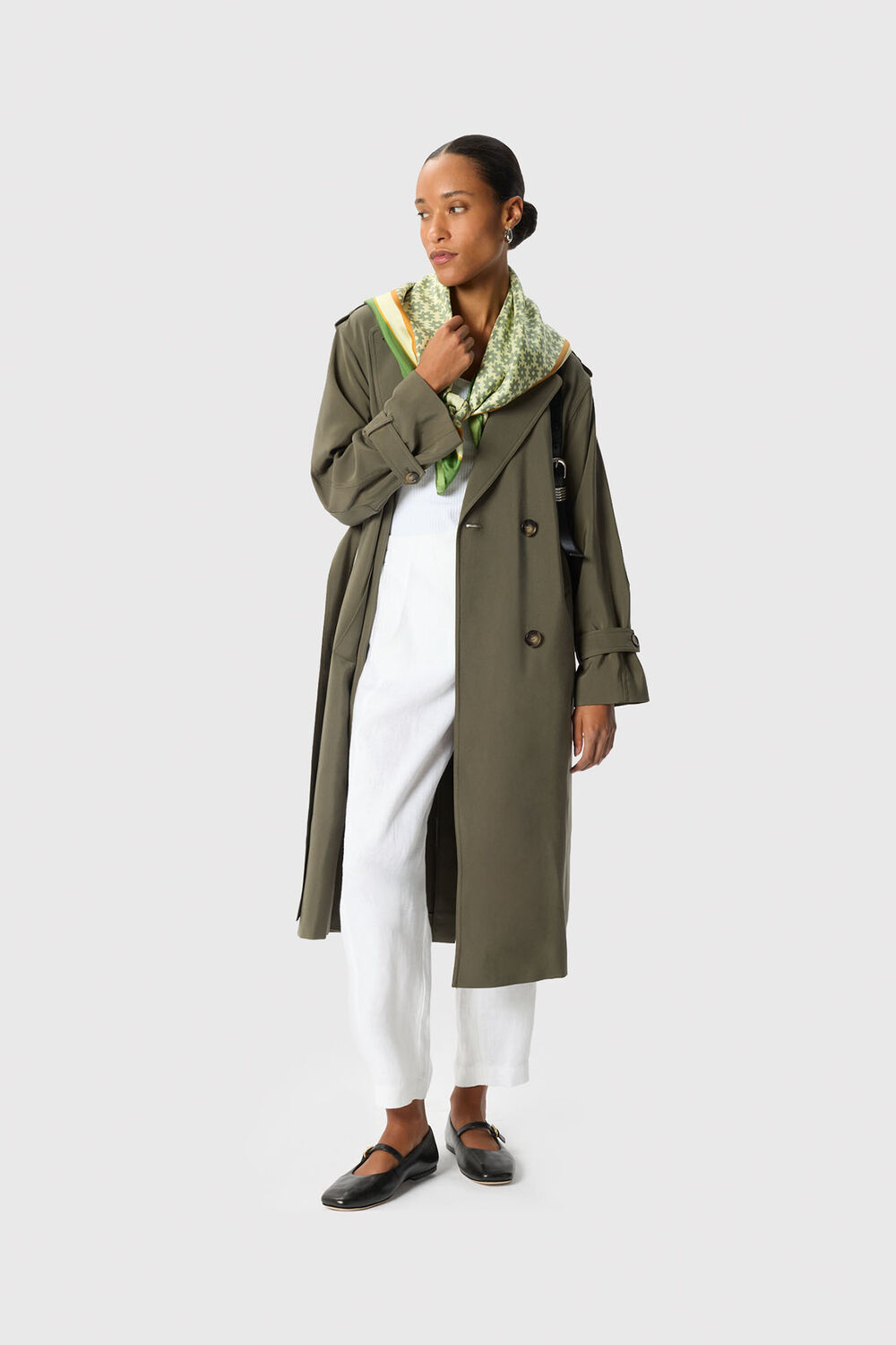 Khaki Riley Trench Coat