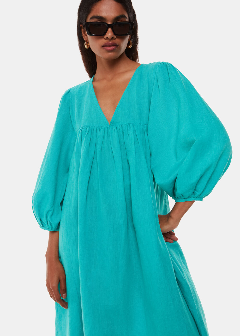 Petite Gloria Linen Blend Dress