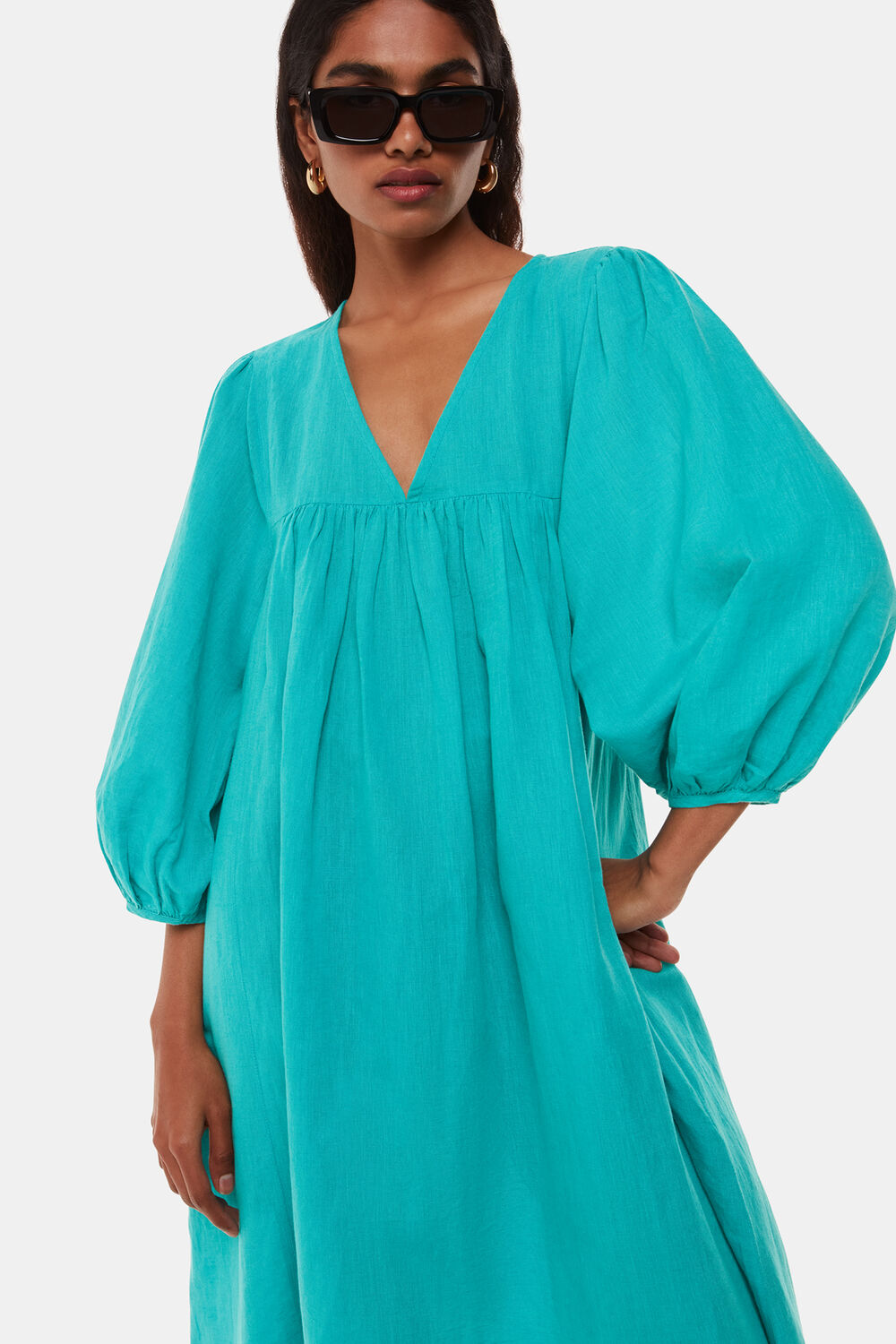 Petite Gloria Linen Blend Dress