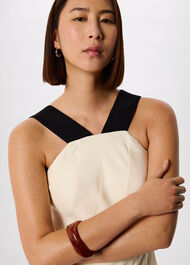 Buckle Detail Midi Dress