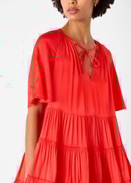 Satin Trapeze Mini Dress