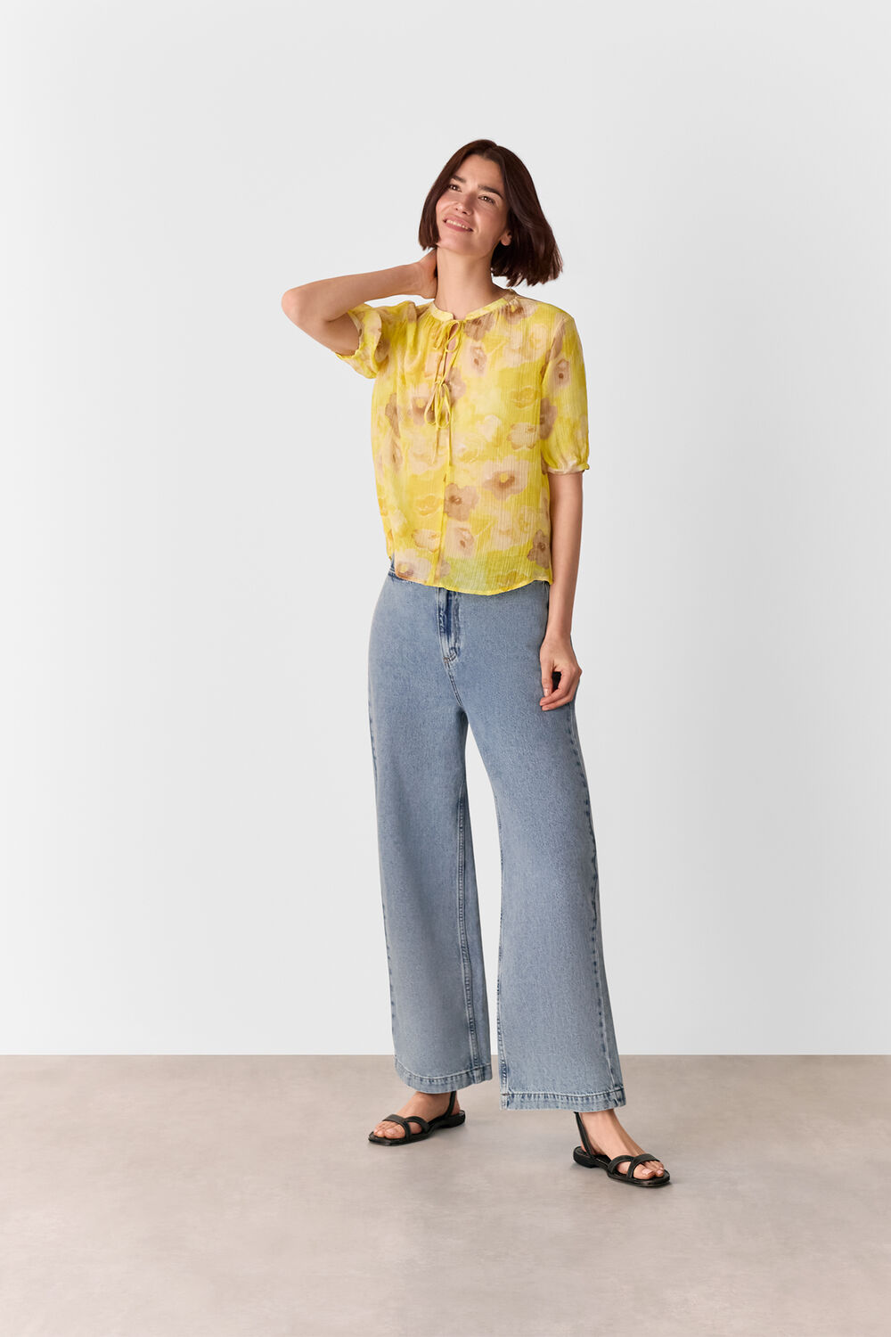 Sunshine Floral Texture Blouse