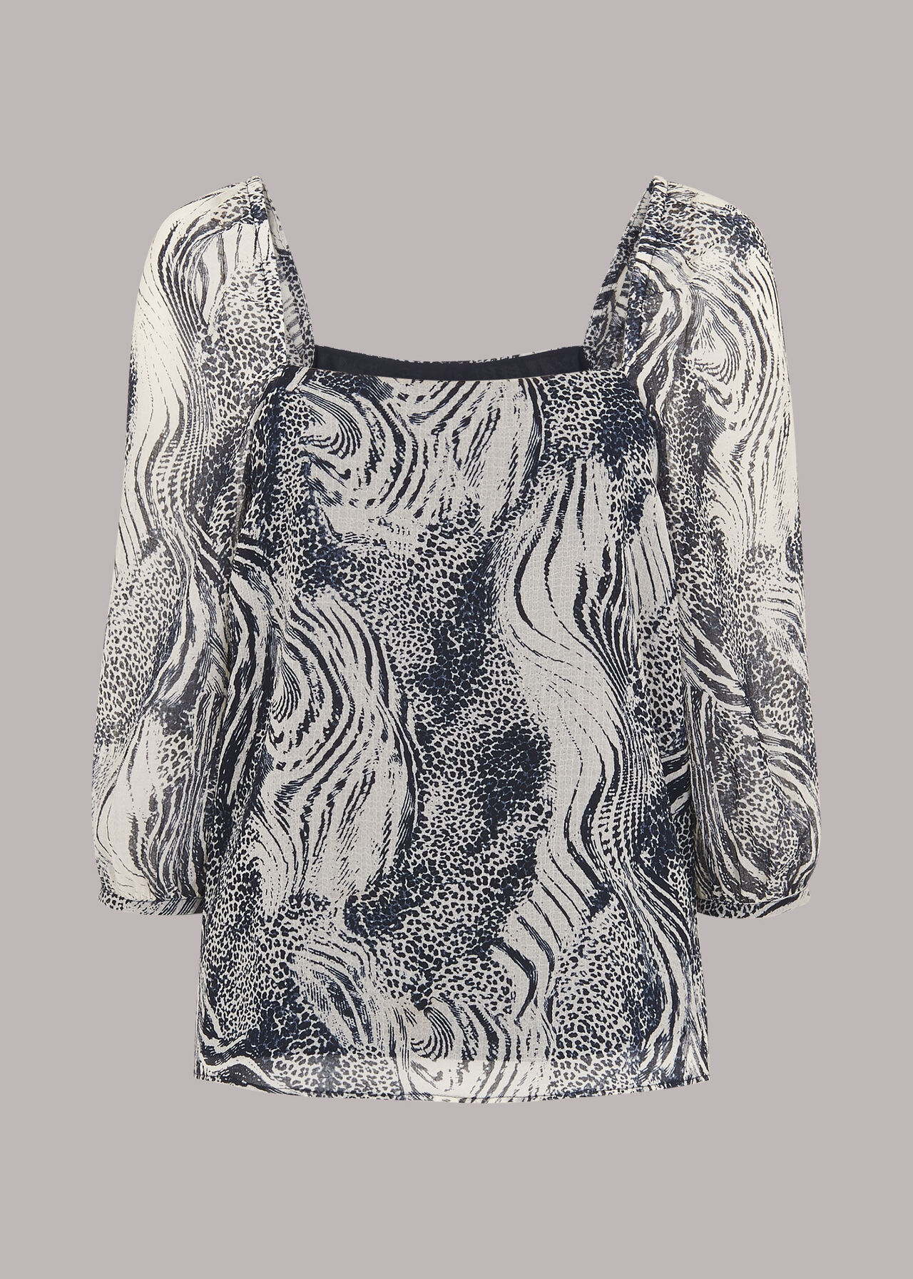 Flowing Tiger Blanche Top