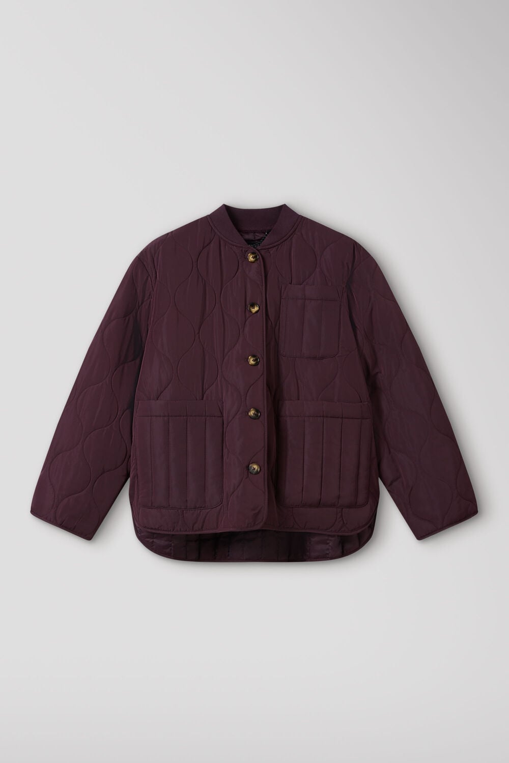 Button Through Quilted Coat
