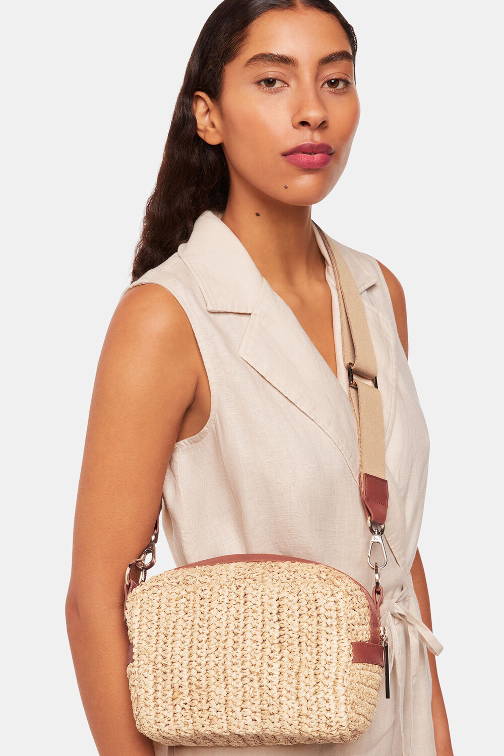 Straw Bibi Crossbody Bag