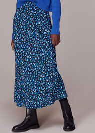 Blurred Floral Bias Skirt