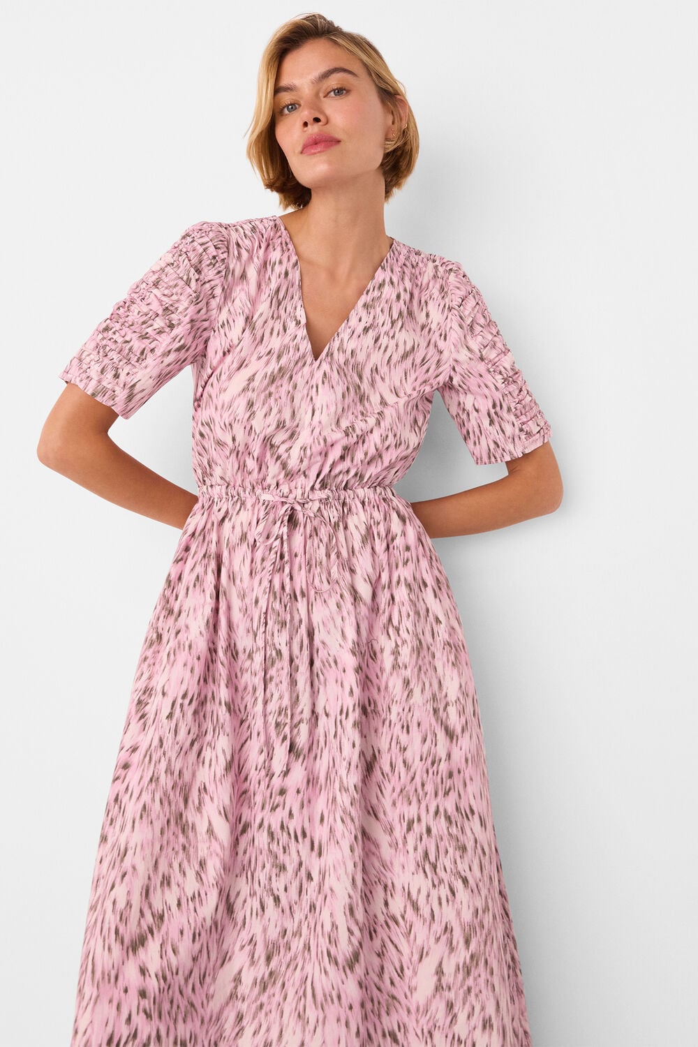 Leopard Cotton Midi Dress