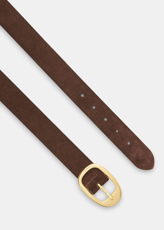 Chocolate Suede Belt