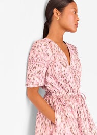 Petite Leopard Cotton Midi Dress