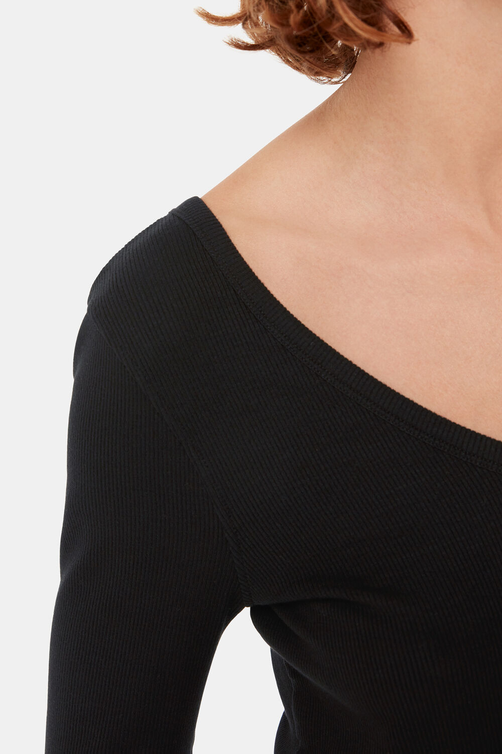 Essential Ribbed V Neck