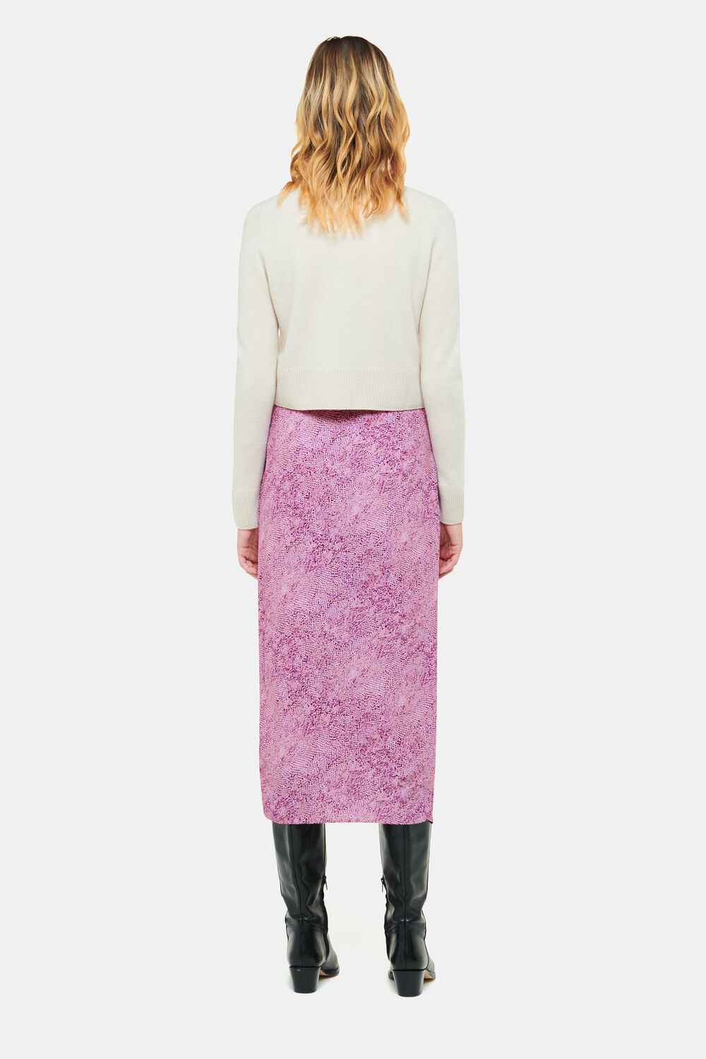 Diagonal Snake Tie Side Skirt