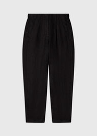 Petite Linen Barrel Leg Trouser