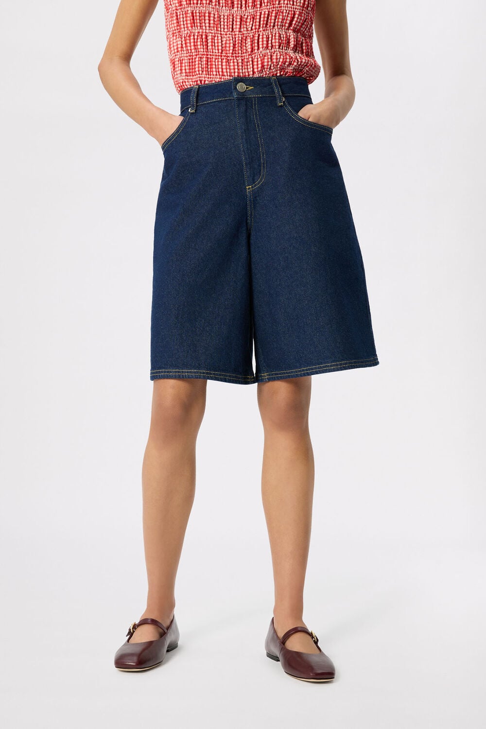 Dark Denim Authentic Knee Length Short