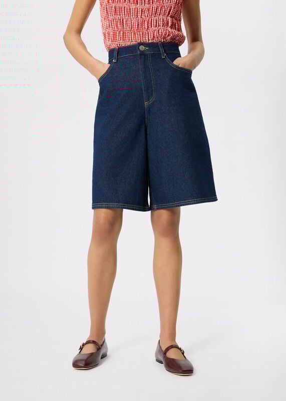 Dark Denim Authentic Knee Length Short