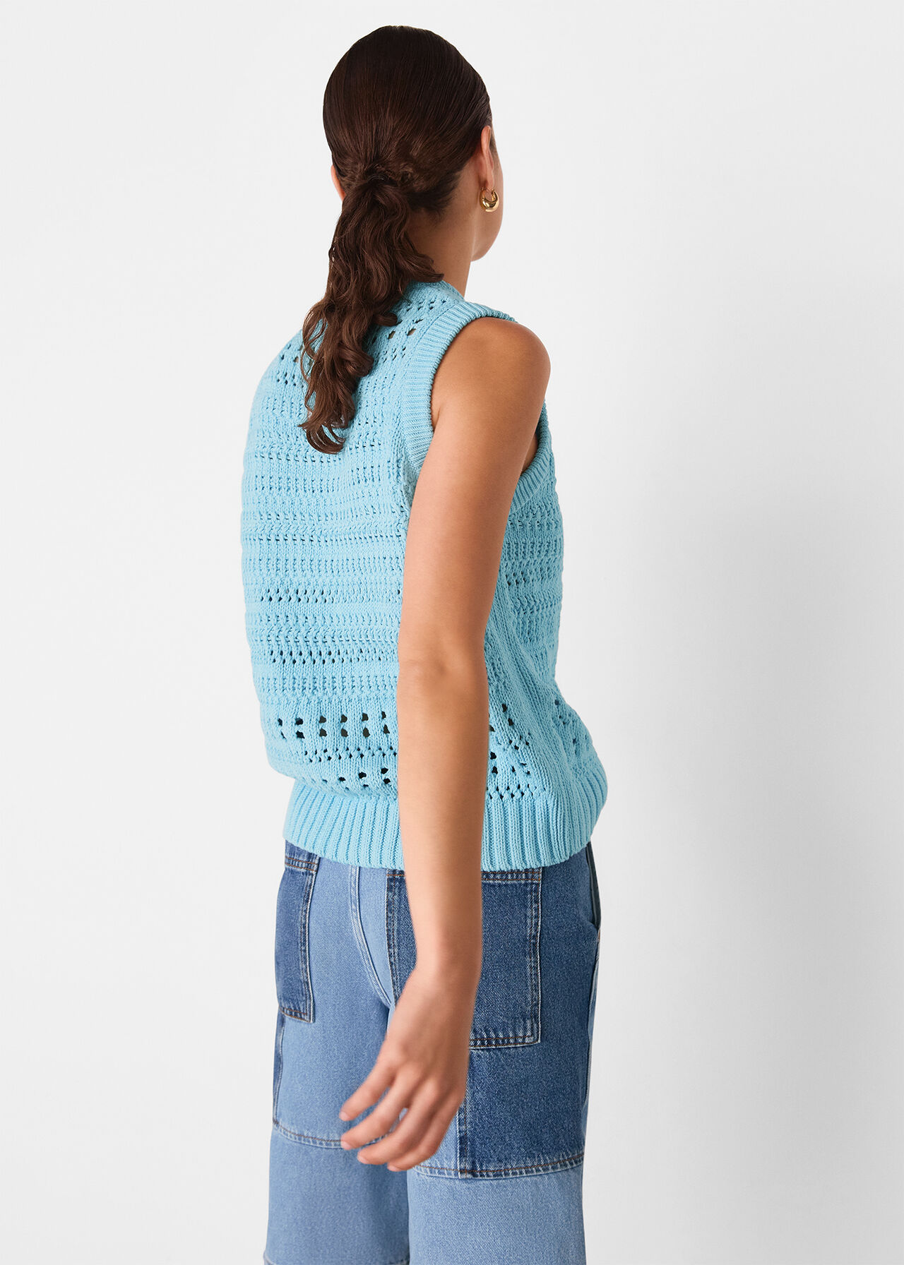 Chunky Cotton Pointelle Tank